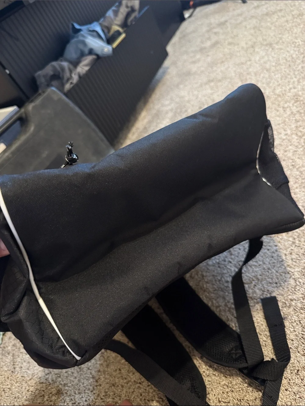 Puma Procat Black Laptop/School Backpack with White Trim and Mesh (NWT)